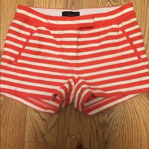 J Crew Orange and cream shorts